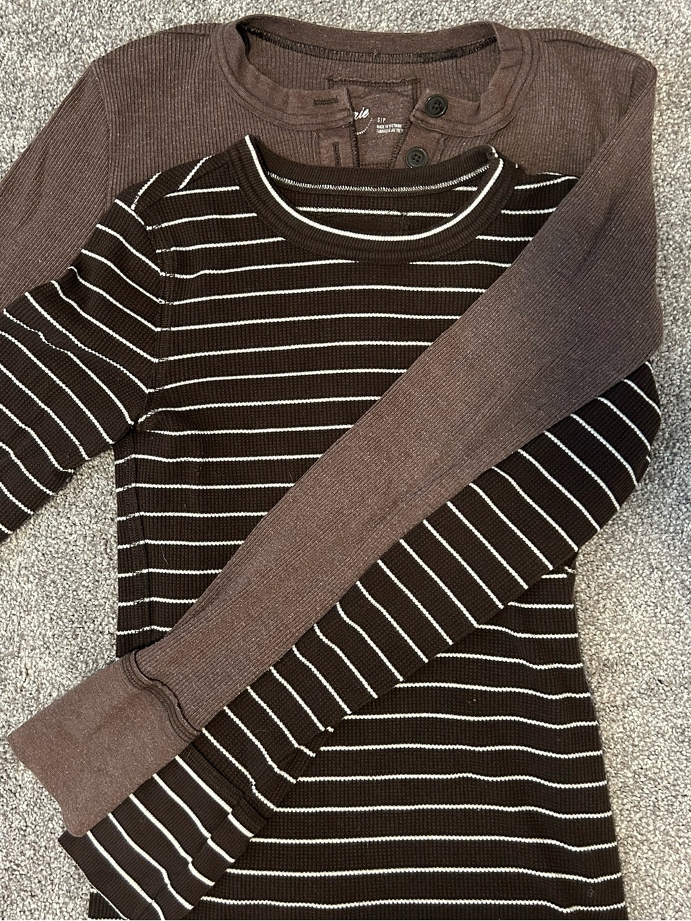 Bundle of 2 Aerie Brown Long Sleeve Shirts